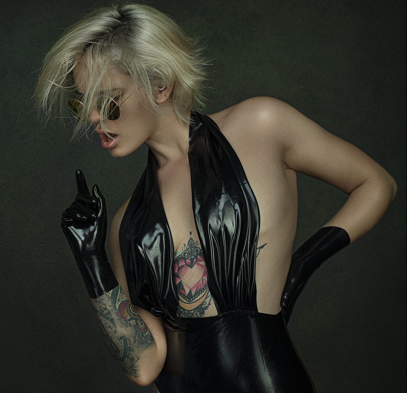 Photo by Claudio Salviano, wearing Shhh! Couture Latex